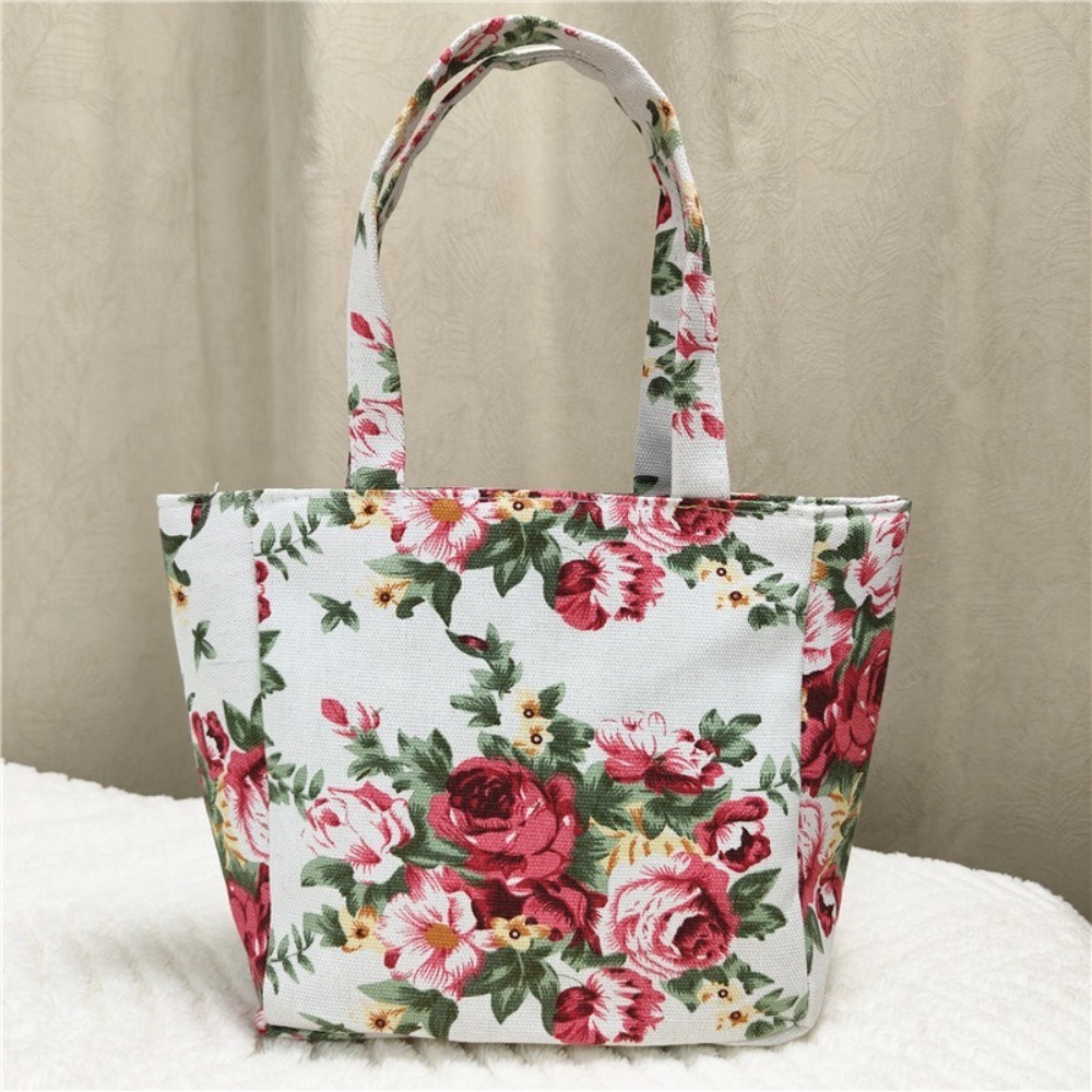 Canvas Backpack Casual - New Fashion Flower Printed Lunch Bag