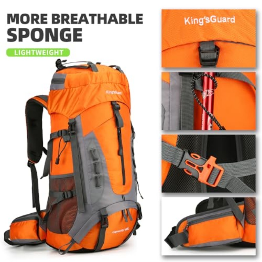 60L Hiking Backpack for Men an - Rain Cover Backpack recension och pris