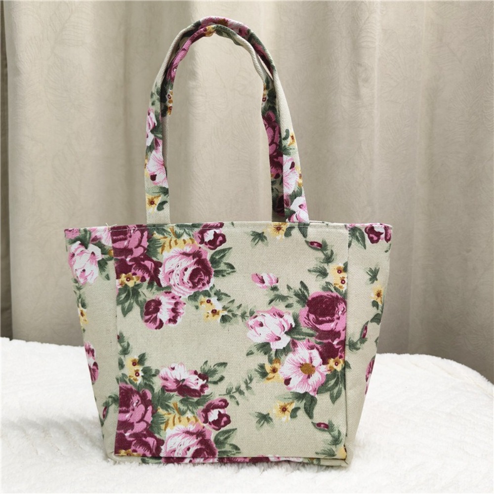 New Fashion Flower Printed Lun - Canvas Backpack Casual recension och pris