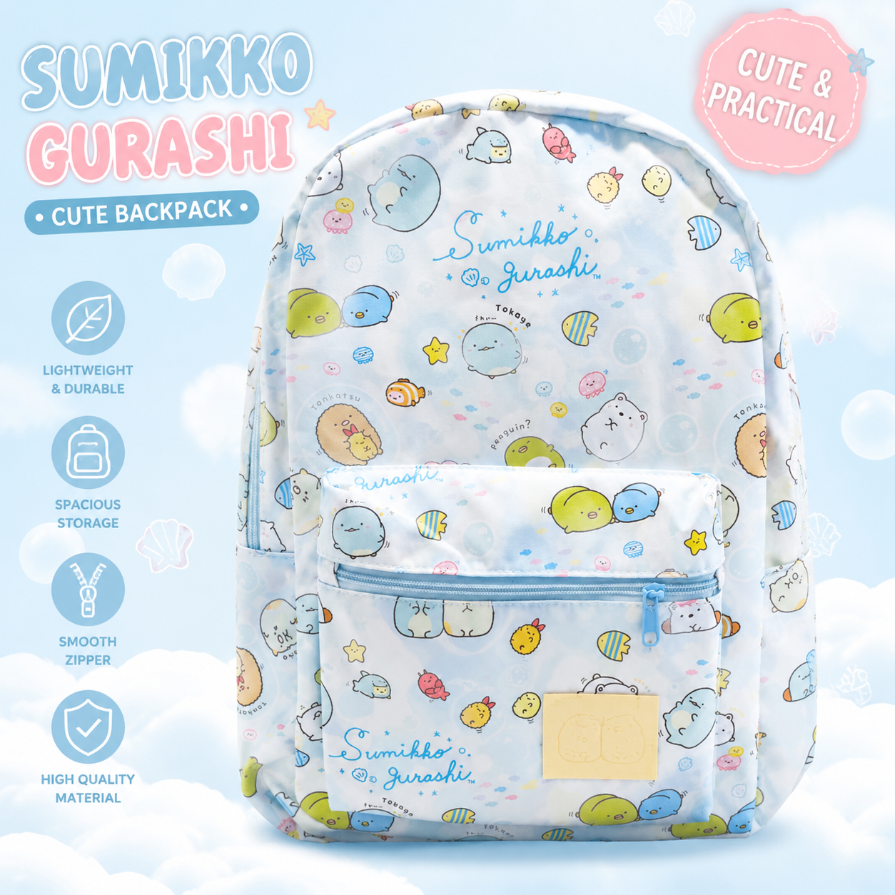 Kawaii Sumikko Gurashi Sea Fri - School Backpack Teen recension och pris