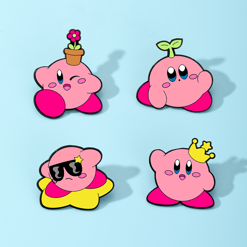4pcs Kirby Enamel Lapel Pins S - Fashion Backpack Women recension och pris