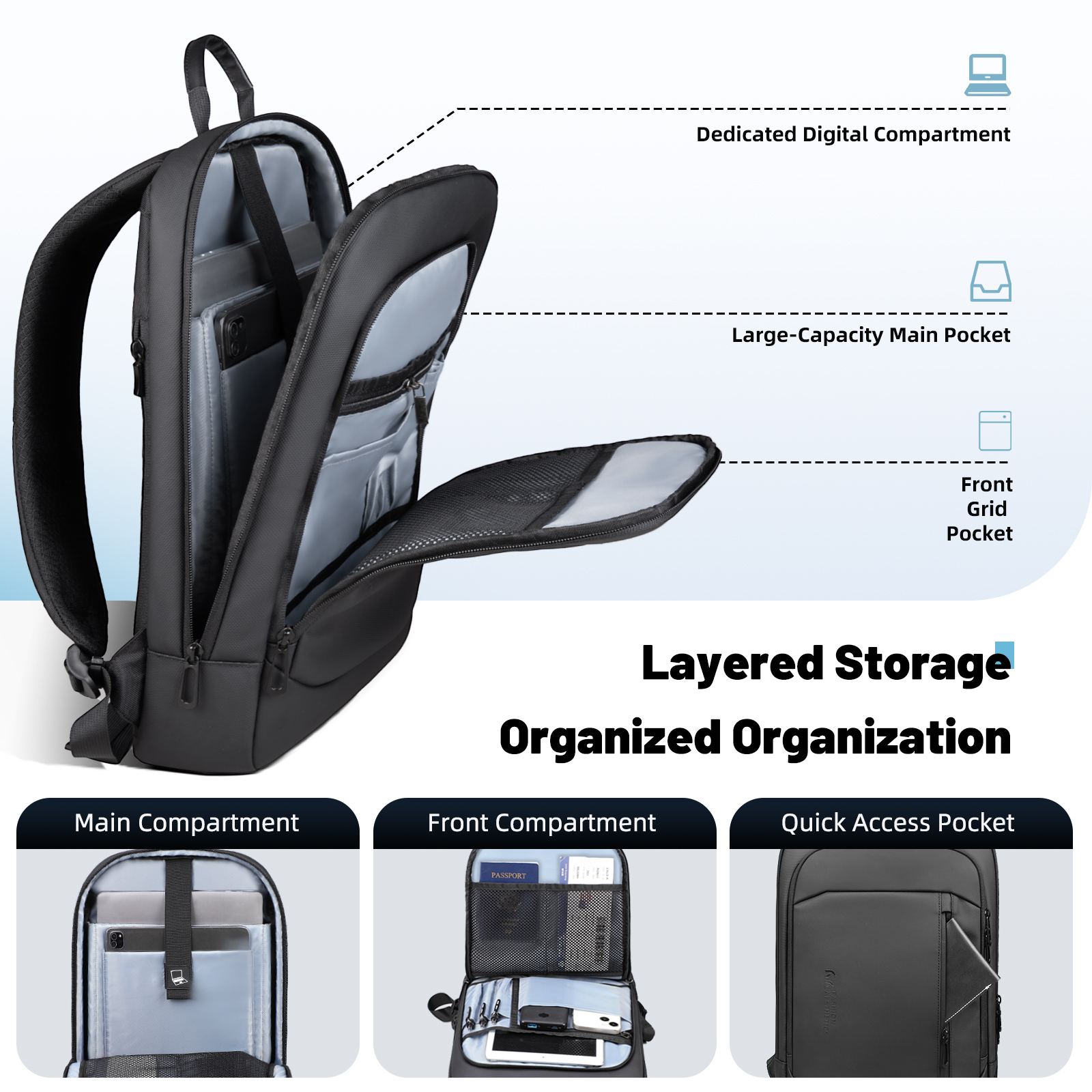 HK Lightweight Men's Business  - Laptop Backpack 15.6 recension och pris