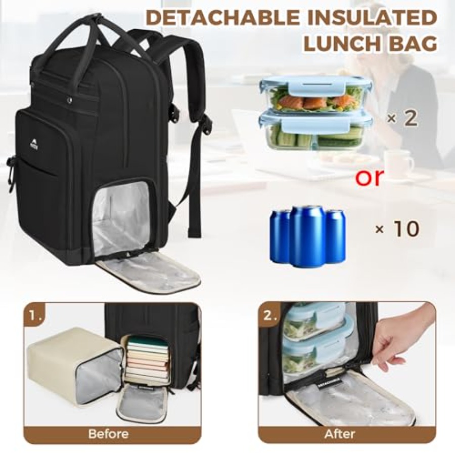 Teacher Backpack with Lunch Co - Laptop Backpack 15.6 recension och pris
