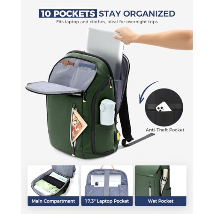 Laptop Backpack for Men, Buses - Travel Backpack Anti Theft recension och pris