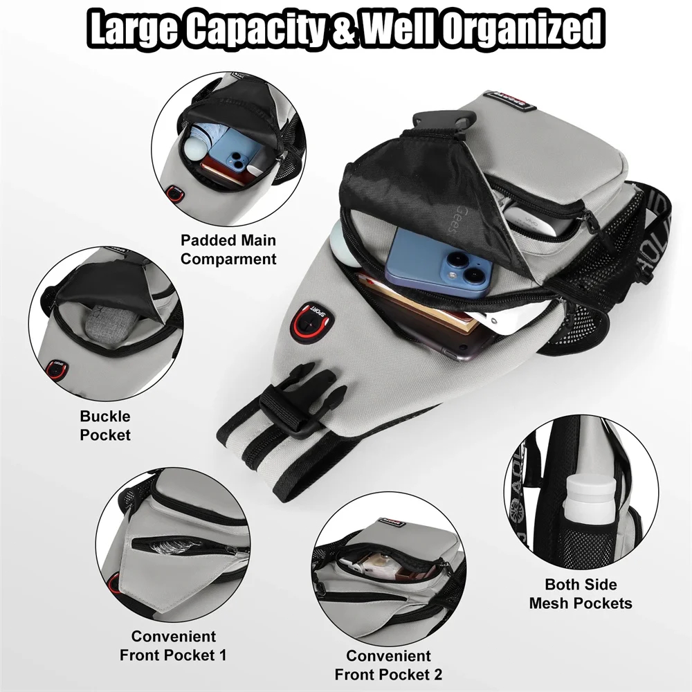 Multi-pocket Casual Chest Bag  - Sling Backpack Shoulder recension och pris