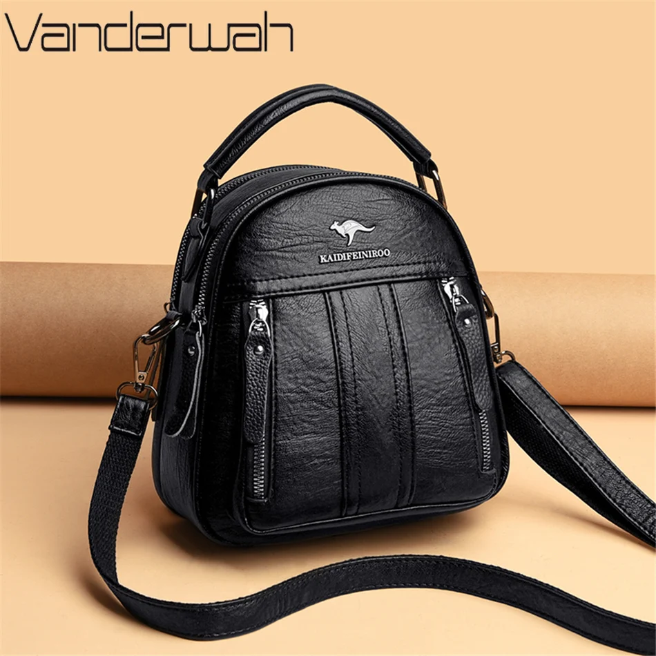 4 In 1 Leather Backpacks Multi - Leather Backpack Vintage recension och pris