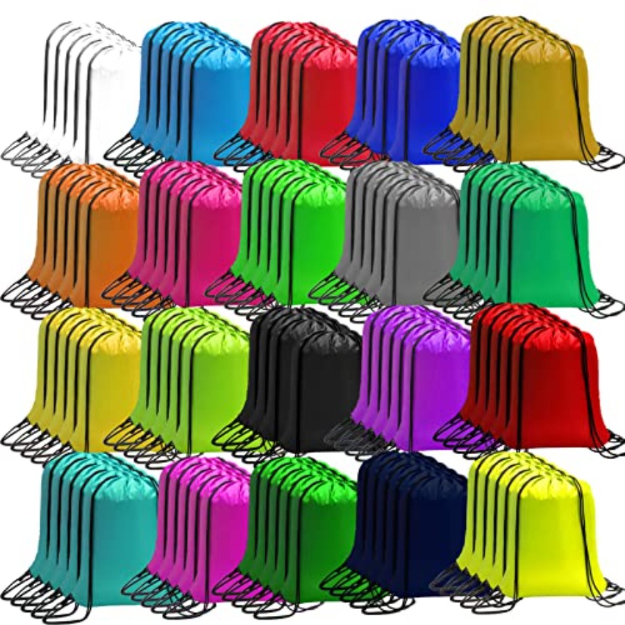 100 Pack Drawstring Bags Bulk, - Drawstring Gym Bag recension och pris