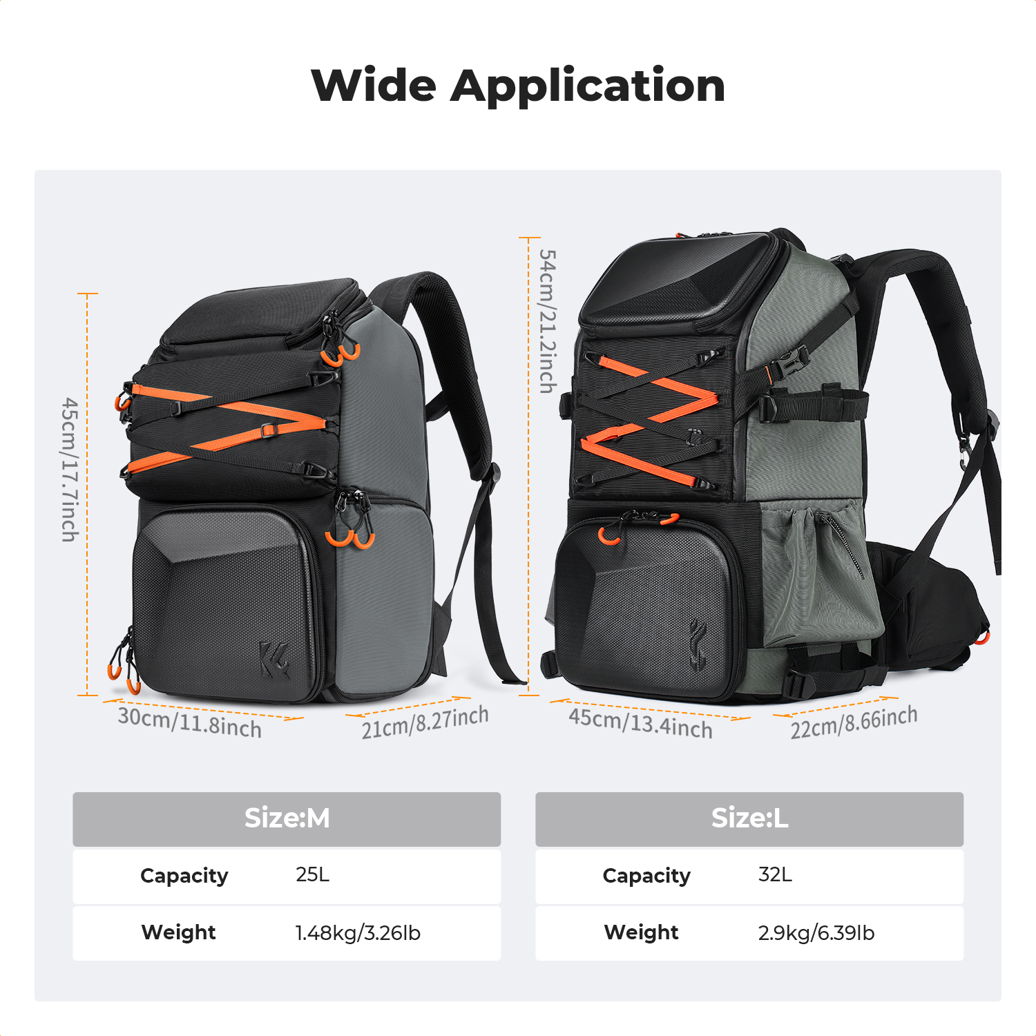 K&F CONCEPT 25L Outdoor Camera - Rain Cover Backpack recension och pris