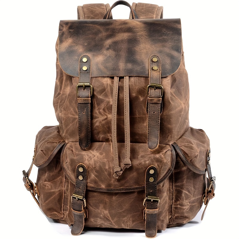 Vintage Men'S Leather Backpack - Leather Backpack Vintage recension och pris