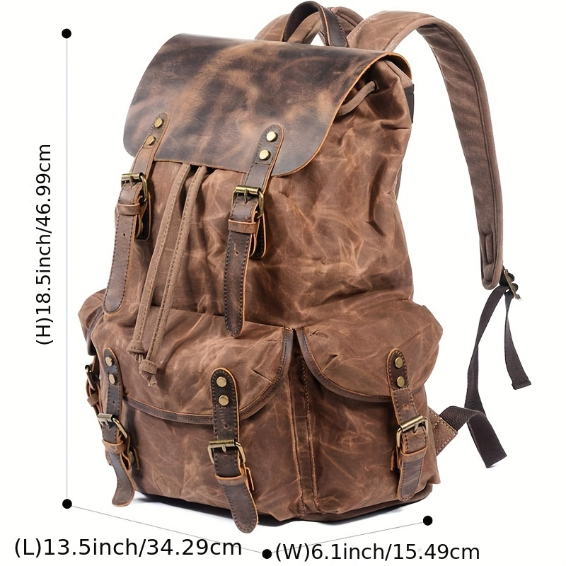 Vintage Men'S Leather Backpack - Leather Backpack Vintage recension och pris