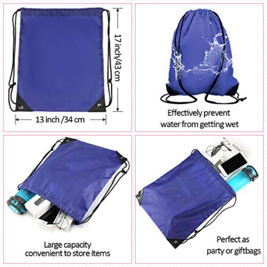 60 Pieces Drawstring Backpack  - Drawstring Gym Bag recension och pris