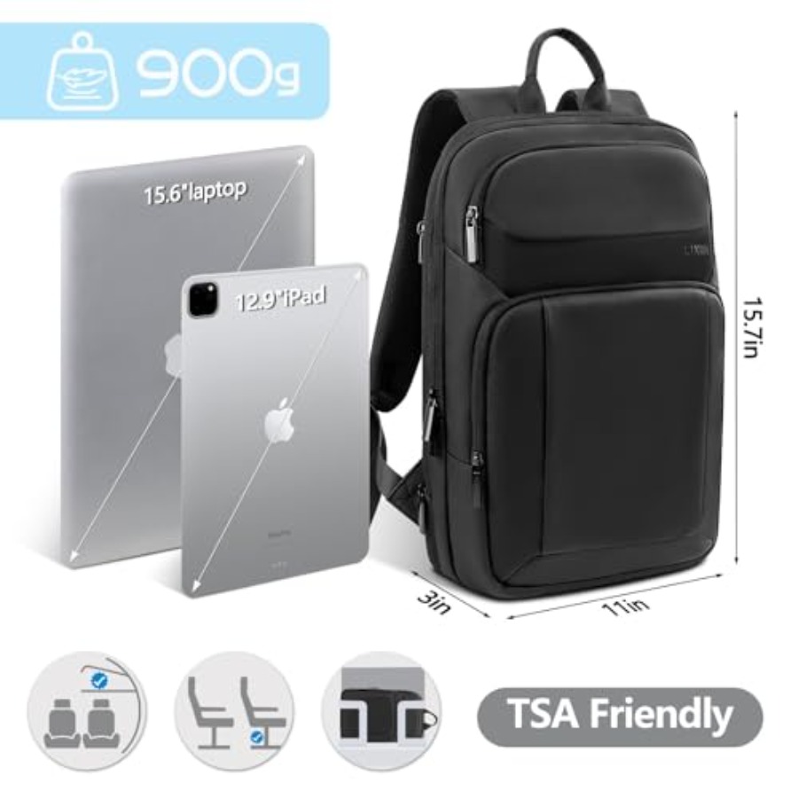 Backpack for Men Slim and Expa - Travel Backpack Anti Theft recension och pris