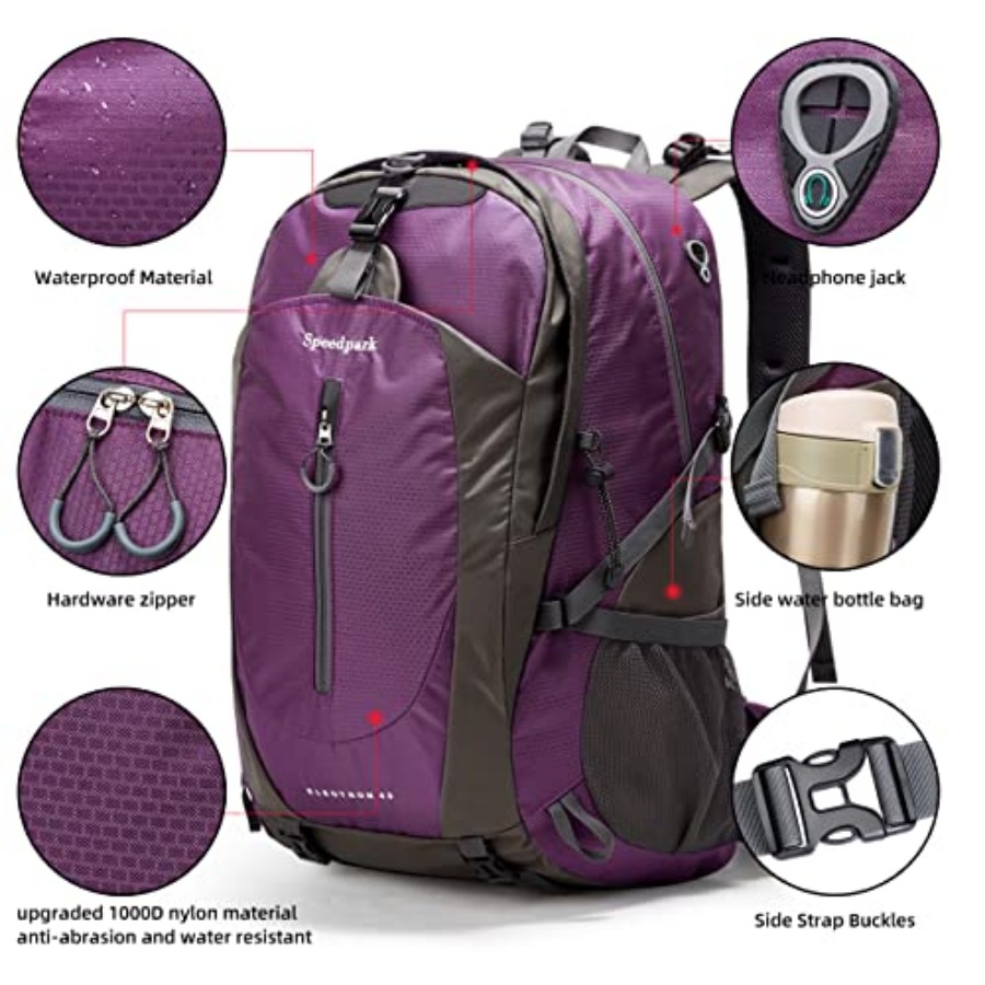 Hiking Backpack 40L Waterproof - Rain Cover Backpack recension och pris