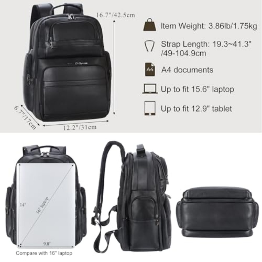 Men's Vintage Leather Backpack - Leather Backpack Vintage recension och pris