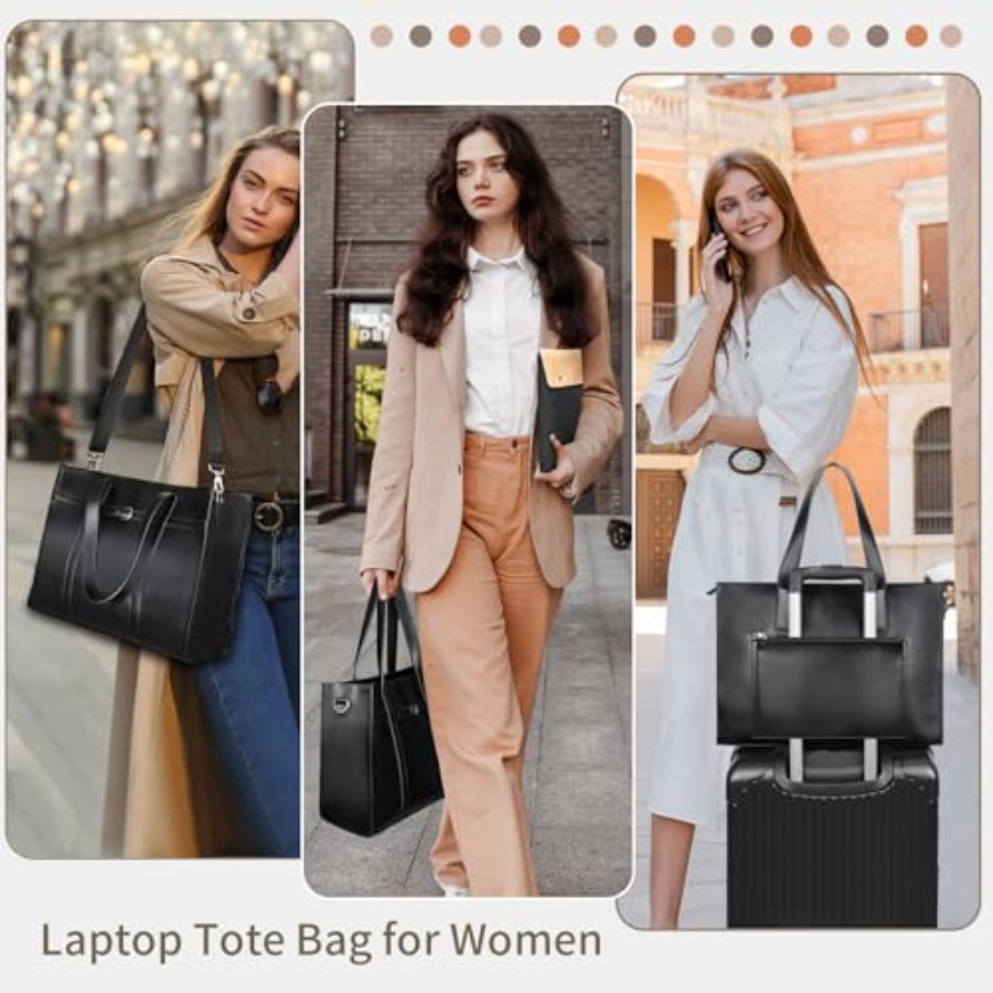 ESTARER Women's Laptop Leather - Laptop Sleeve Removable recension och pris