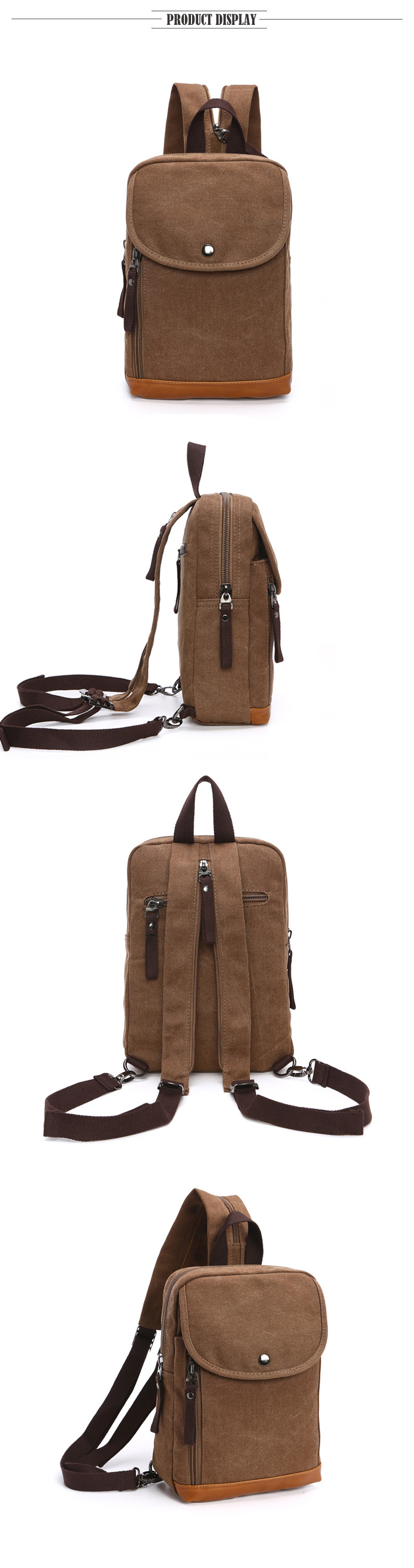 Men's Canvas Mini Backpack Men - Sling Backpack Shoulder recension och pris
