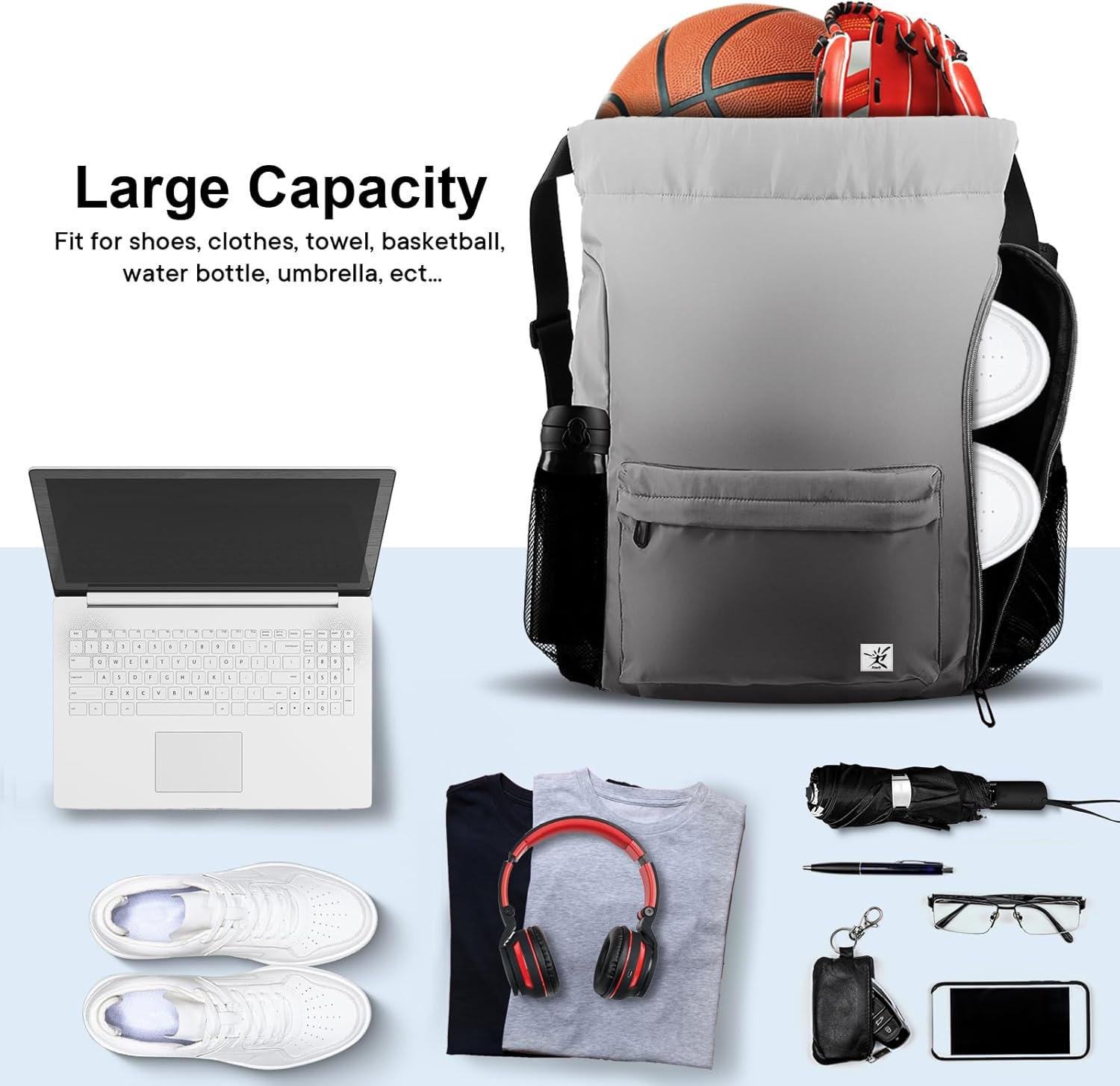 Drawstring Backpack with Mesh  - Drawstring Gym Bag recension och pris