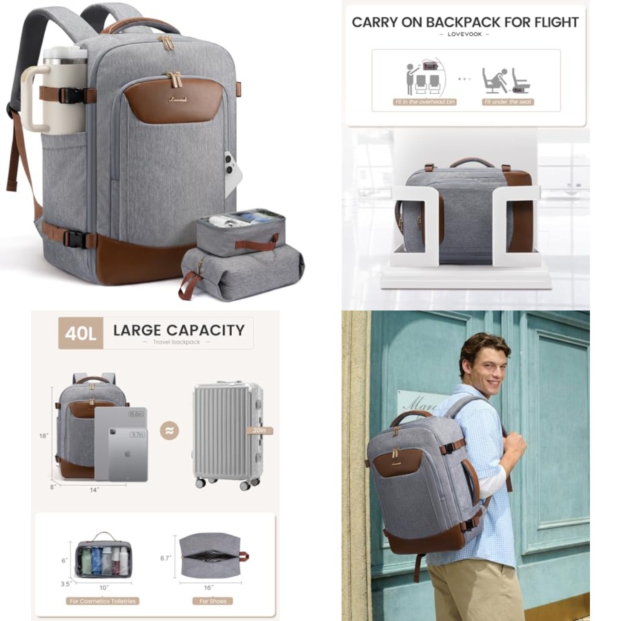 40L Travel Backpack for Women  - Laptop Backpack 15.6 recension och pris