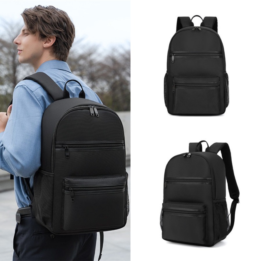 【New Arrival】Minimalist Black  - School Backpack Teen recension och pris