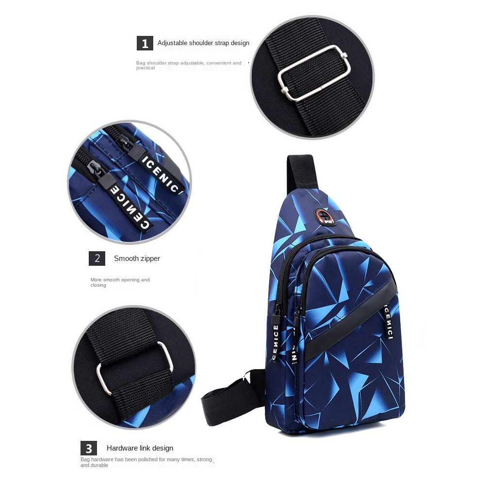 Fashion 2-Layer Chest bag Trav - Sling Backpack Shoulder recension och pris