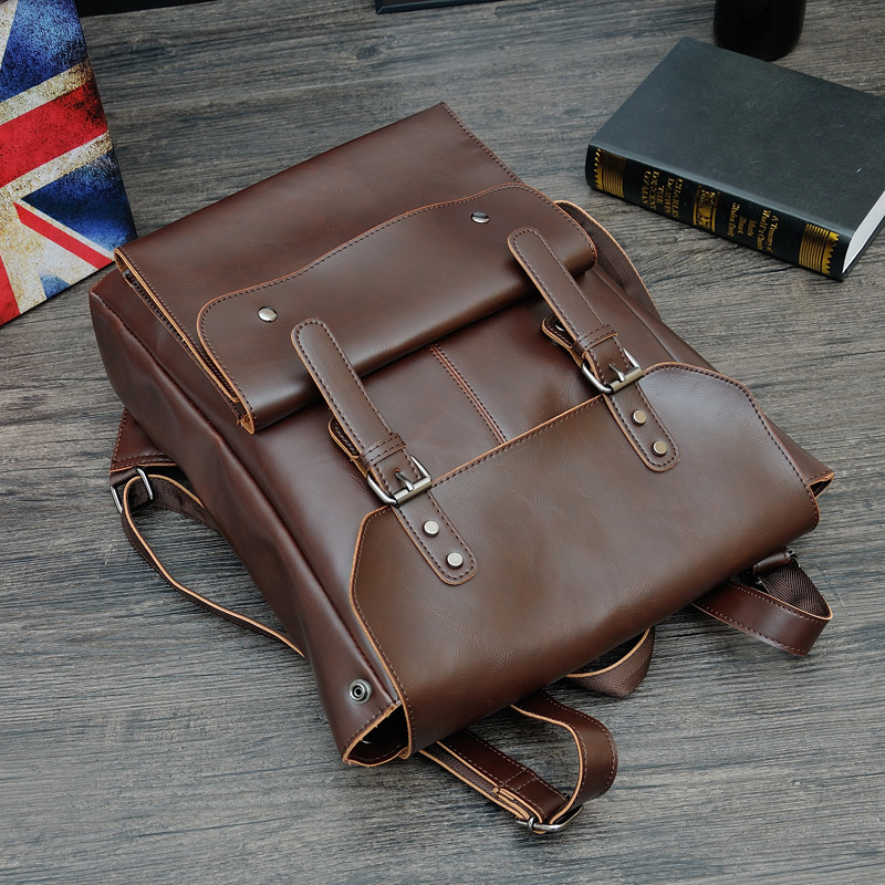 Vintage Men's Backpack Luxury  - Leather Backpack Vintage recension och pris