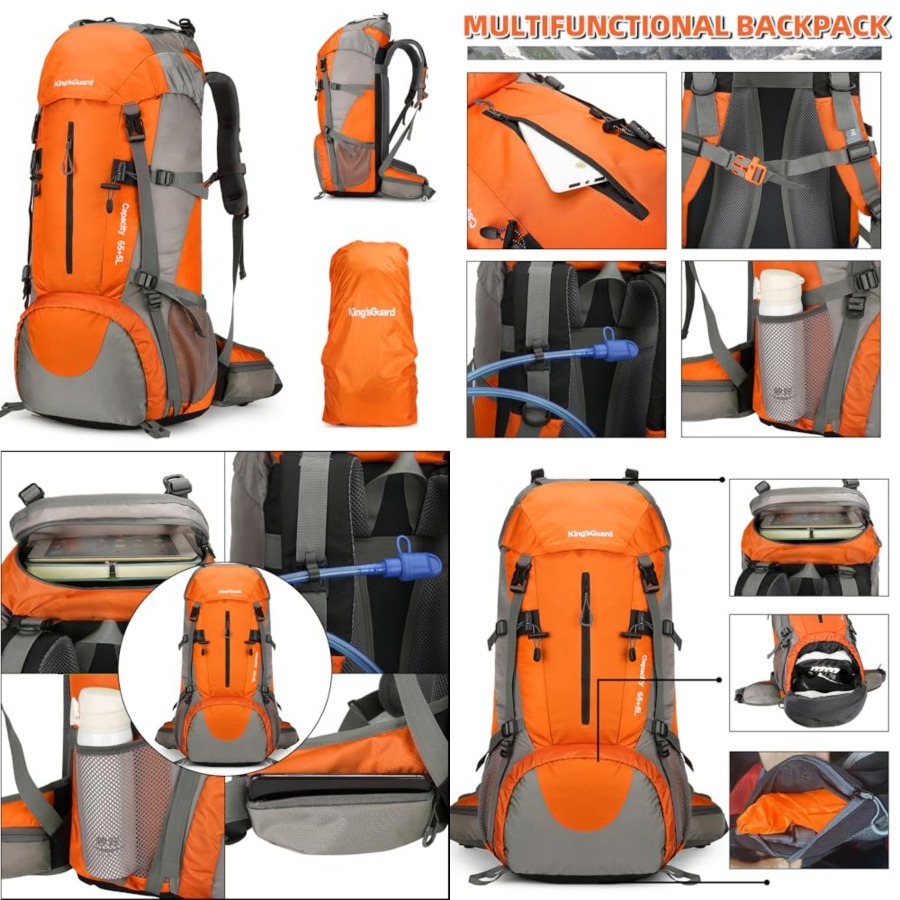 70L Hiking Backpack with Rain  - Rain Cover Backpack recension och pris