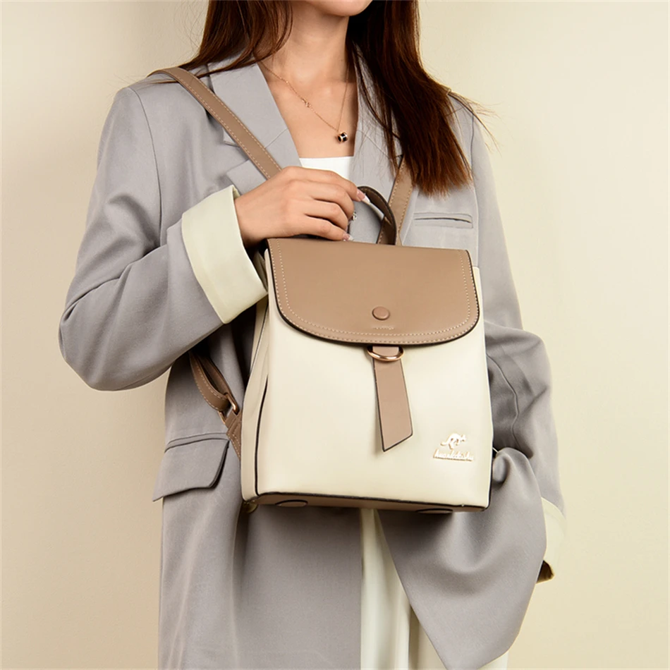2024 High Quality Fashion Prin - Leather Backpack Vintage recension och pris