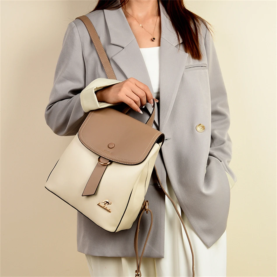 2024 High Quality Fashion Prin - Leather Backpack Vintage recension och pris
