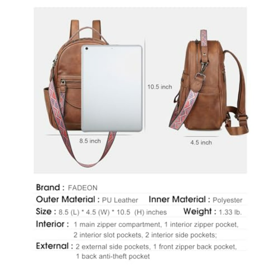 Mini Backpack Purse for Women, - Mini Backpack Purse recension och pris
