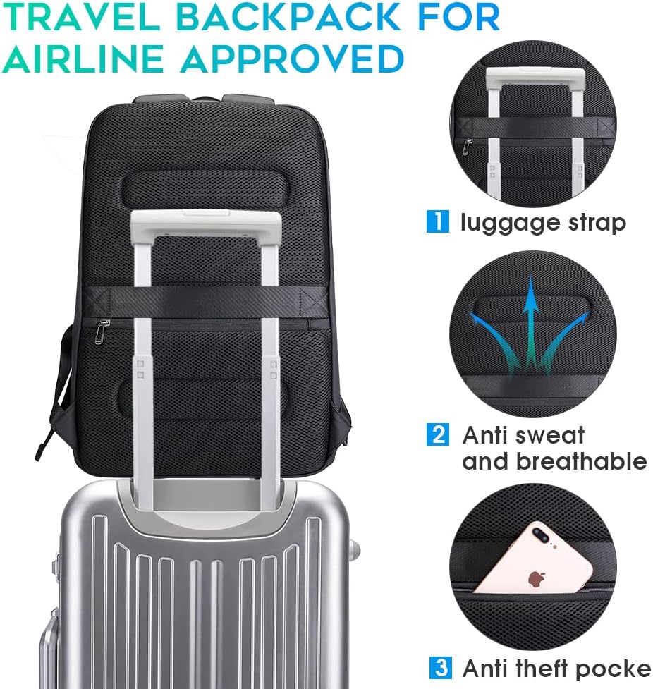 Waterproof Business Backpack w - Laptop Backpack 15.6 recension och pris