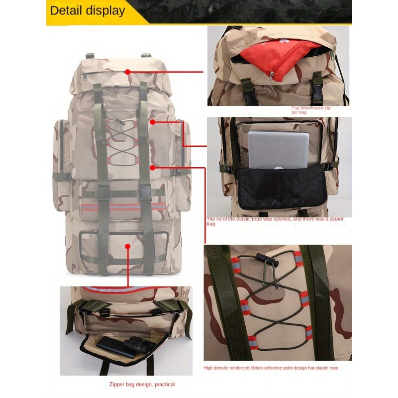Large Capacity Outdoor Tactica - Rucksack Military Style recension och pris
