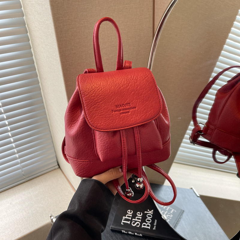 Solid Small String Backpacks P - Leather Backpack Vintage recension och pris