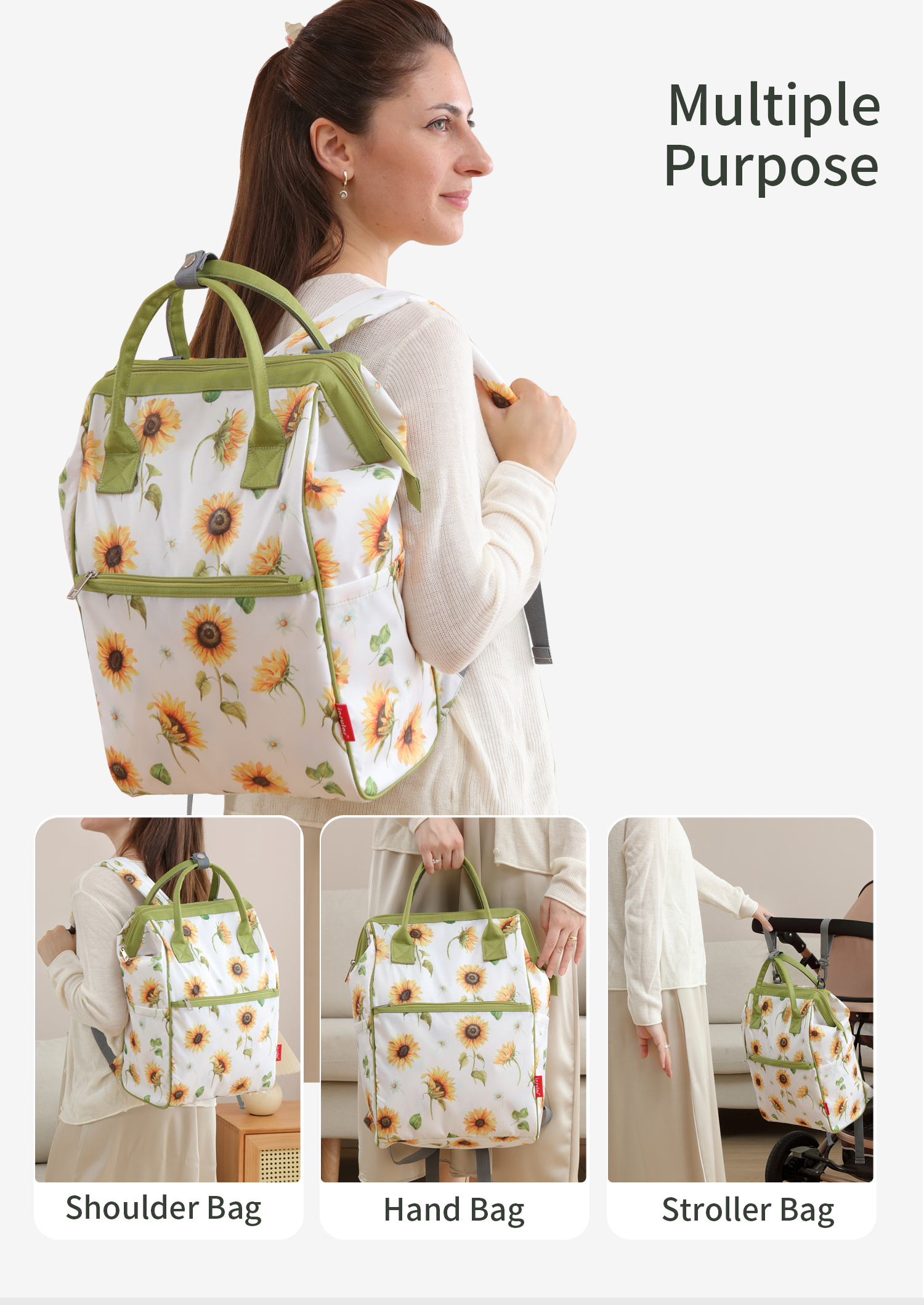 Mummy Large Capacity Waterproo - Backpack Diaper Bag recension och pris
