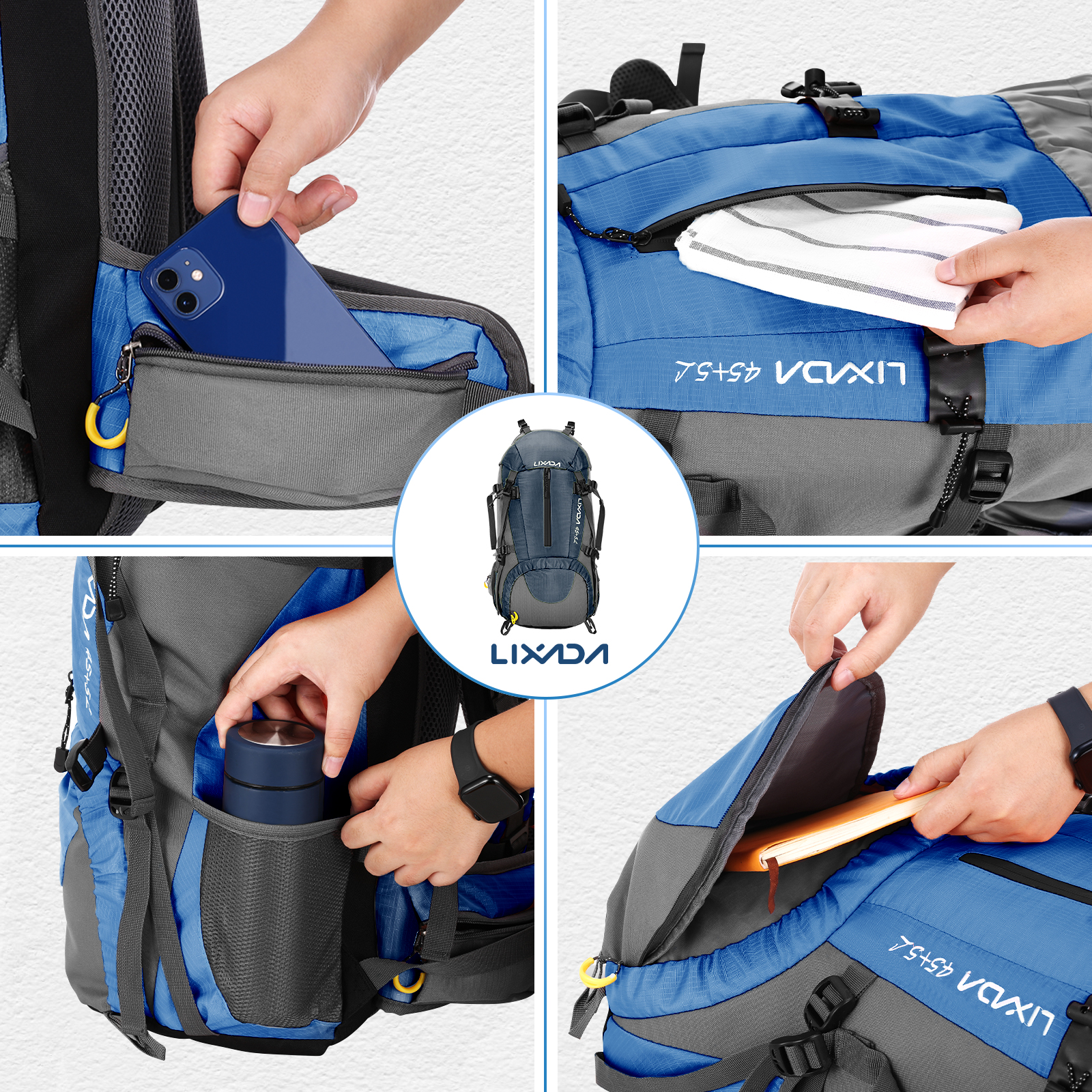 Lixada 50L Large Waterproof Tr - Rain Cover Backpack recension och pris