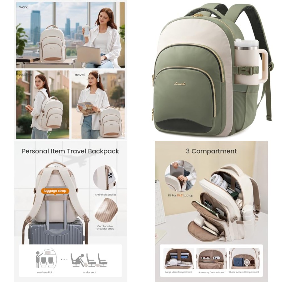 Laptop Backpack for Women, Wor - School Backpack Teen recension och pris