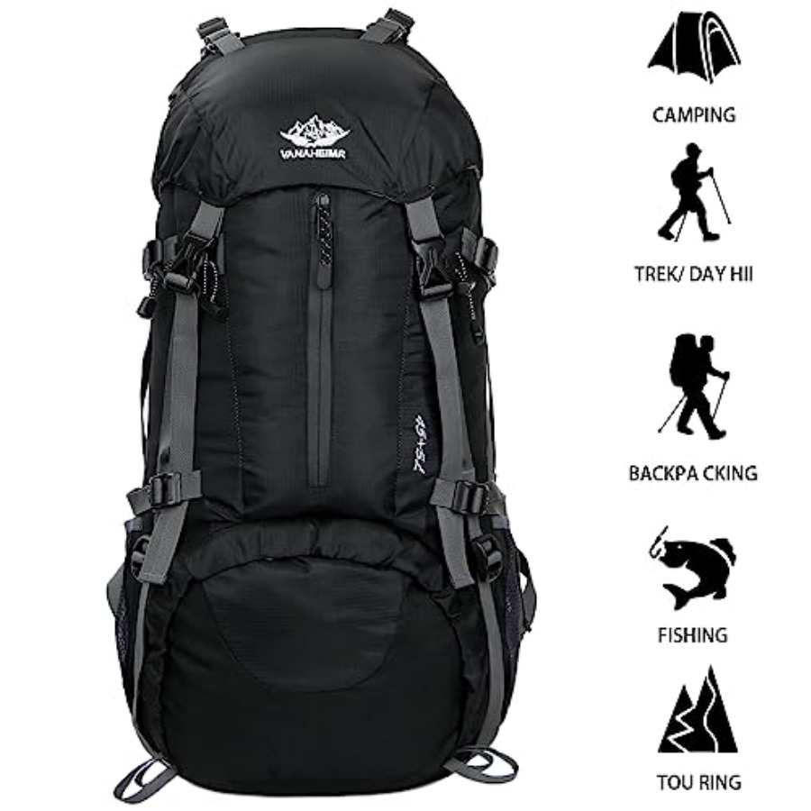 50L Hiking Backpack Men Campin - Rain Cover Backpack recension och pris